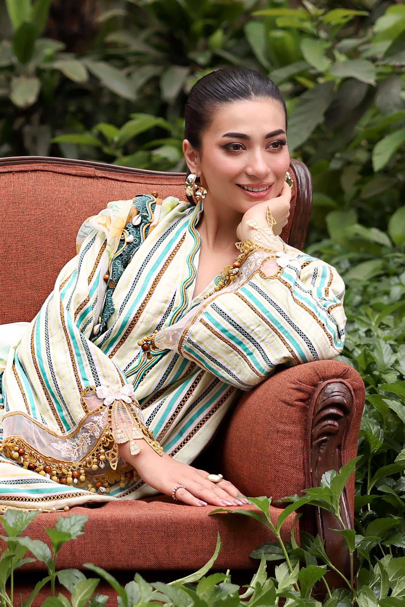 Mustard Jacquard – view 1 – Poshaq
