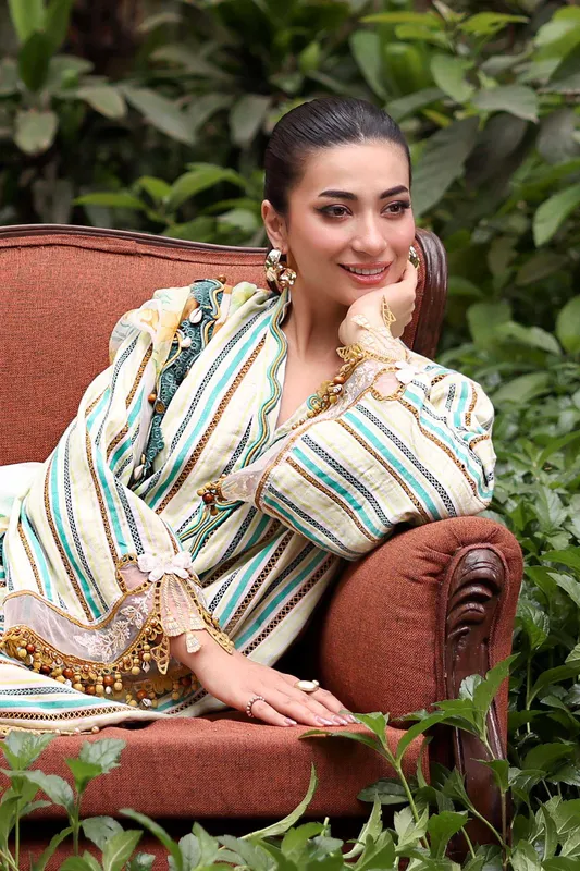 Mustard Jacquard – view 1 – Poshaq