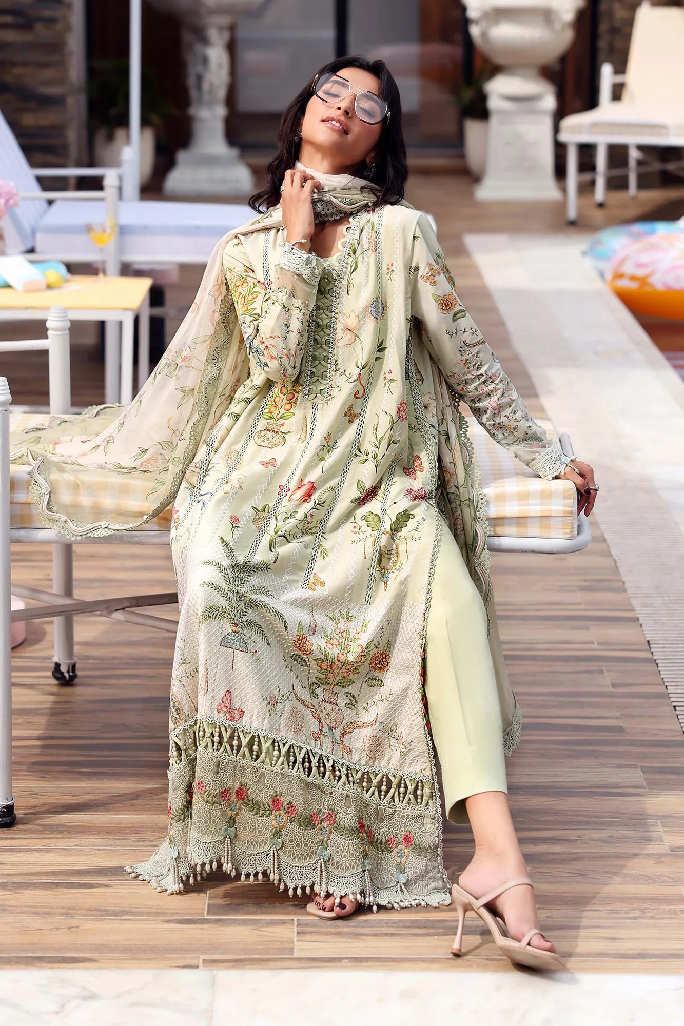 Green Organza – view 3 – Poshaq