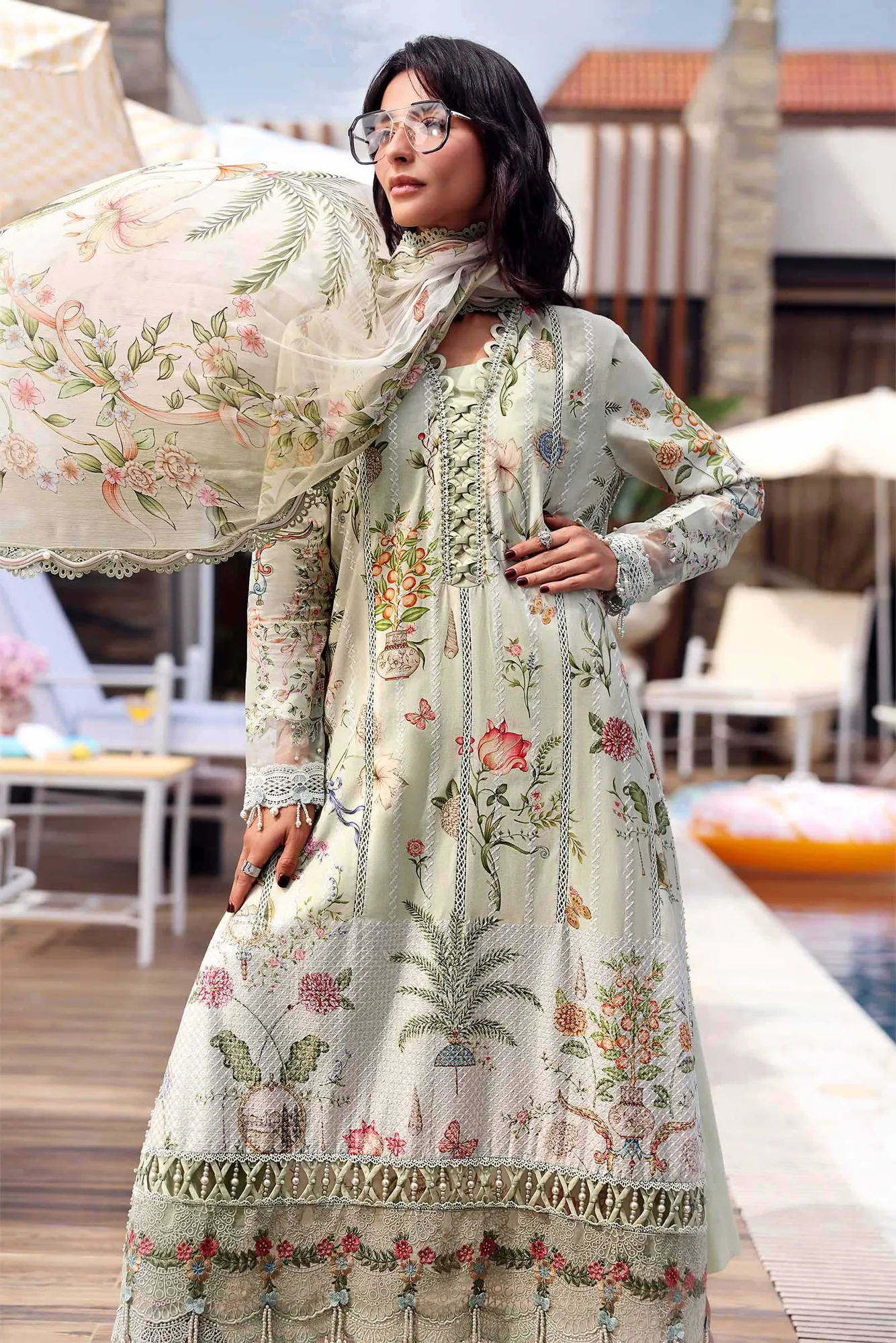Green Organza – view 4 – Poshaq
