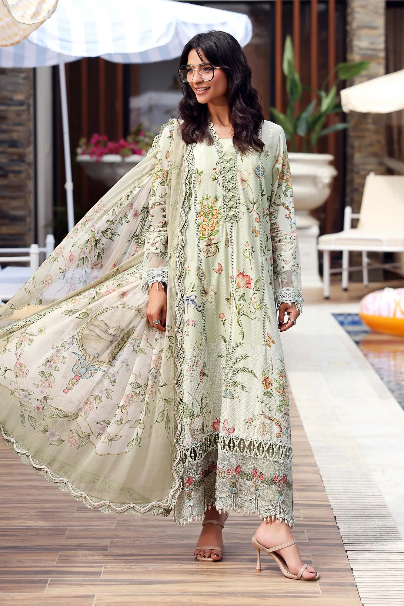 Green Organza – view 5 – Poshaq
