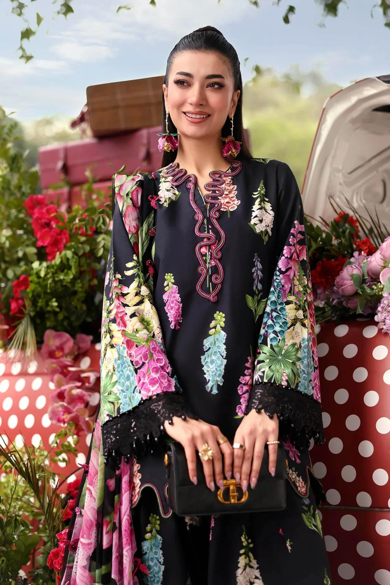 Black Chiffon – view 2 – Poshaq