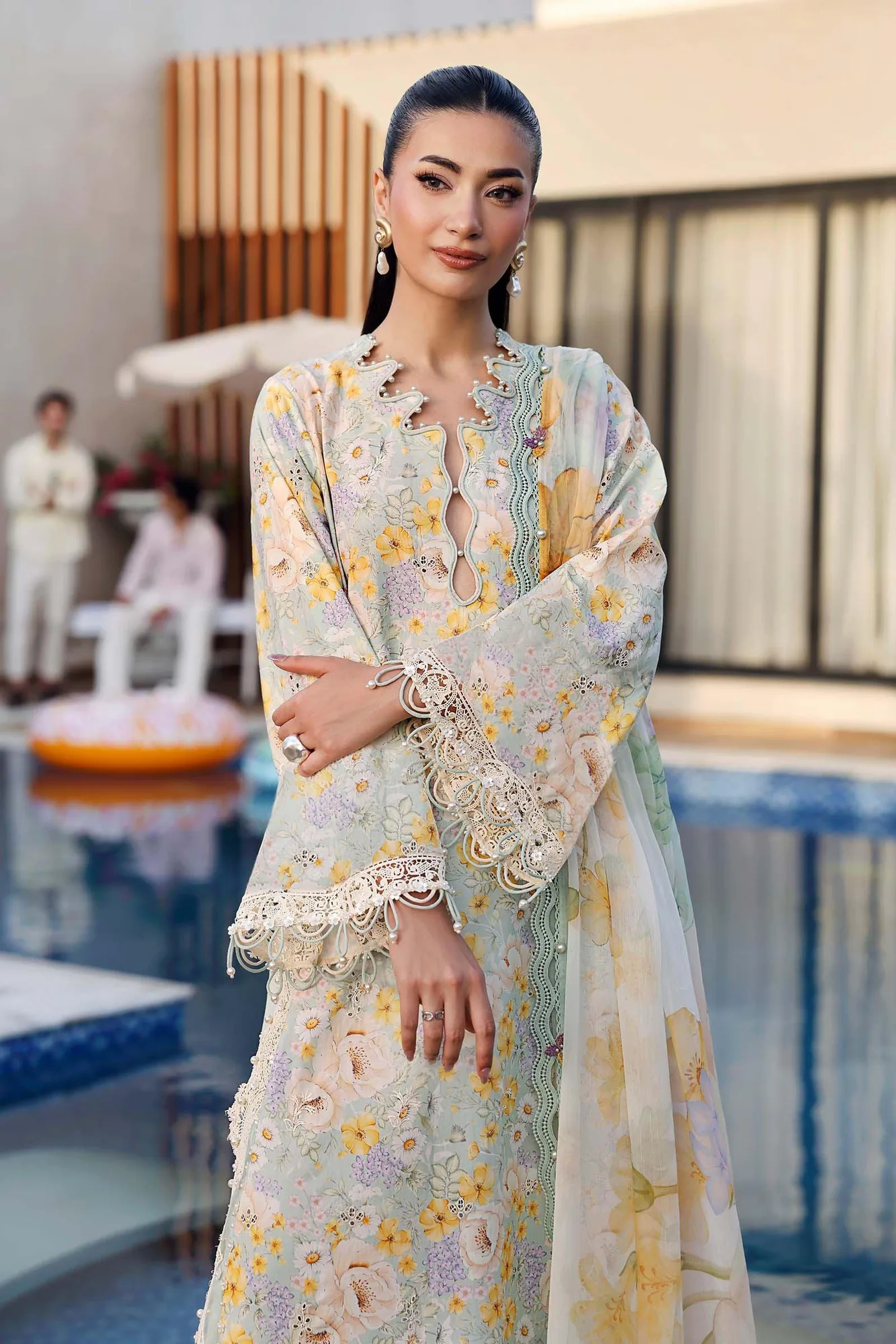 Green Chiffon – view 2 – Poshaq