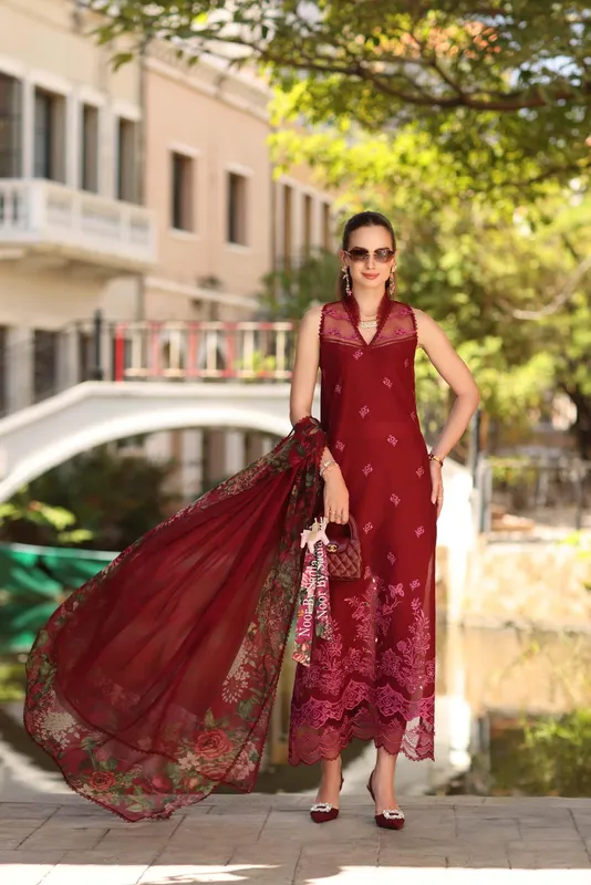 Noor by Saadia Asad Eid Luxe Printkhaas 26 Mustard Silk – view 1 – Poshaq