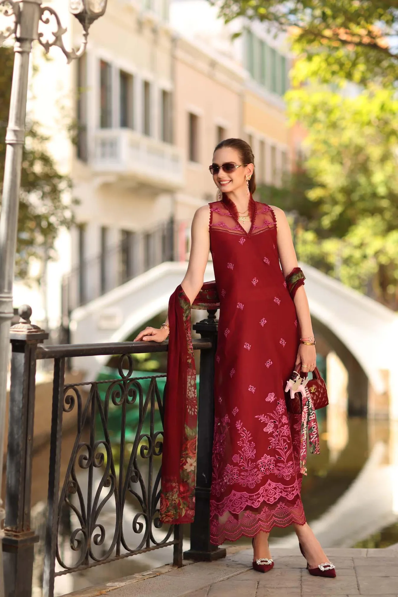 Noor by Saadia Asad Eid Luxe Printkhaas 26 Mustard Silk – view 4 – Poshaq