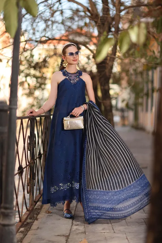 Noor by Saadia Asad Eid Luxe Printkhaas 26 Black Chiffon – view 1 – Poshaq