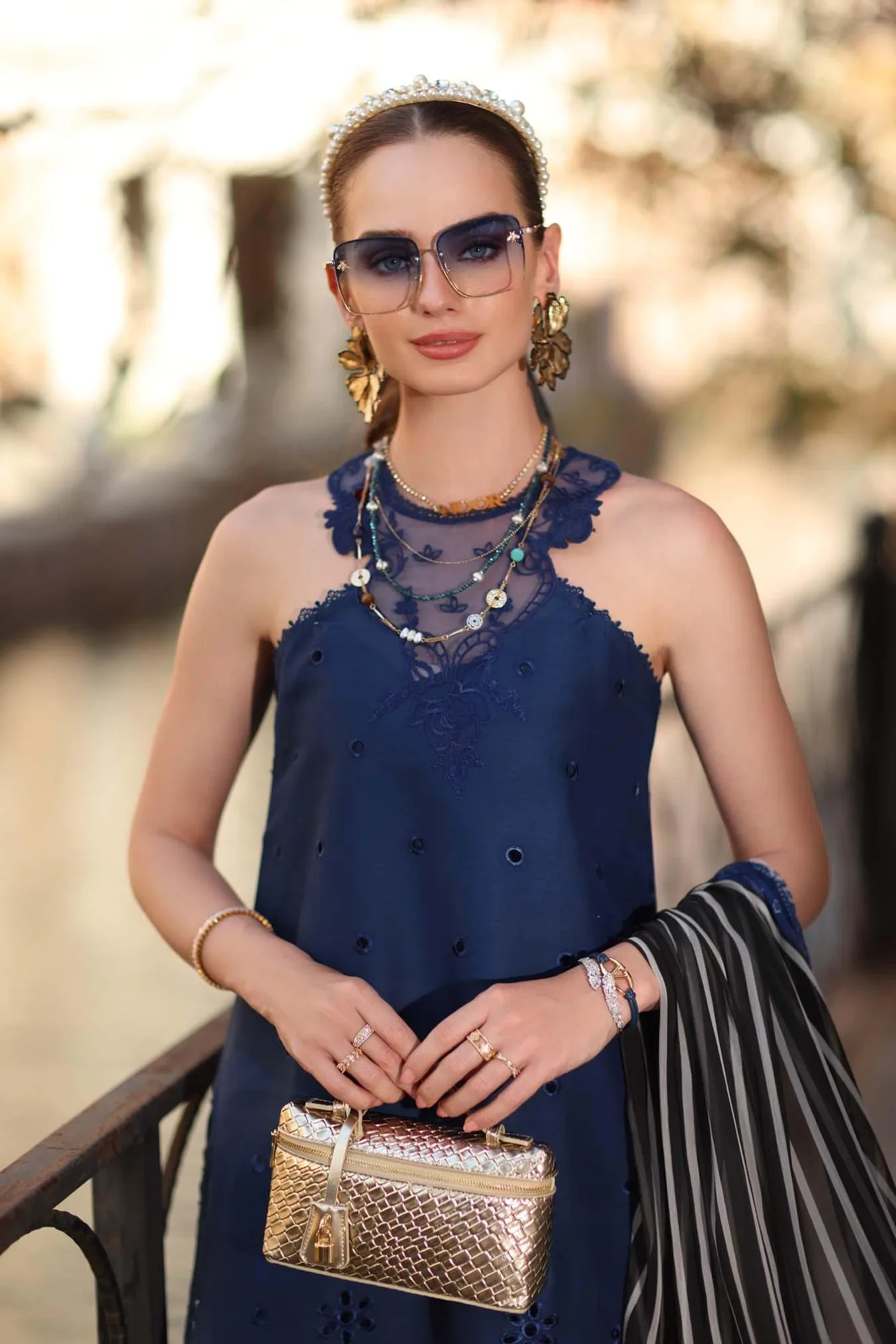 Noor by Saadia Asad Eid Luxe Printkhaas 26 Black Chiffon – view 3 – Poshaq