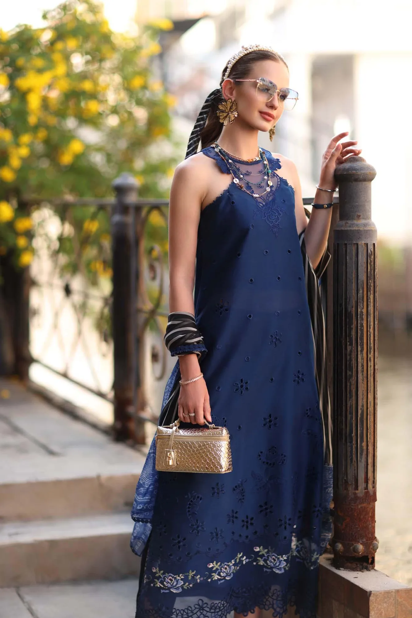 Noor by Saadia Asad Eid Luxe Printkhaas 26 Black Chiffon – view 4 – Poshaq