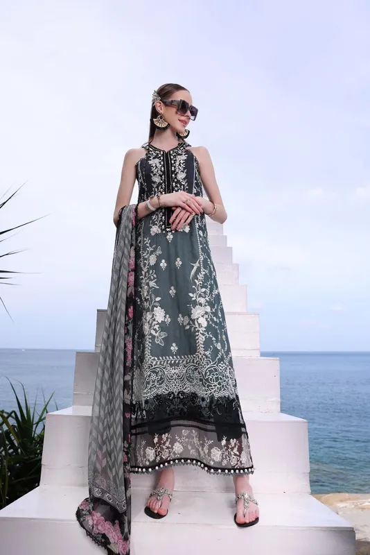 Noor by Saadia Asad Luxe Printkari Chiffon – view 1 – Poshaq