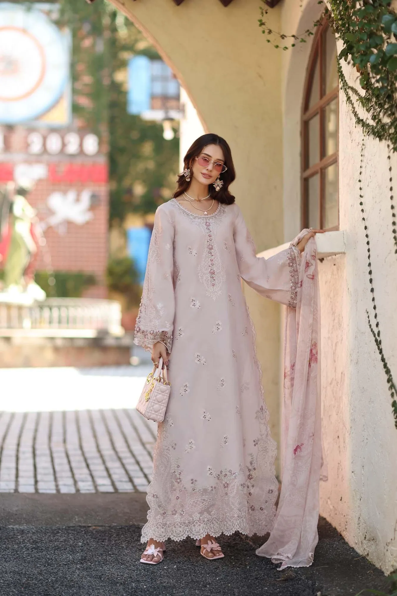 Noor by Saadia Asad Luxe Chikankari 26 Cambric – view 1 – Poshaq