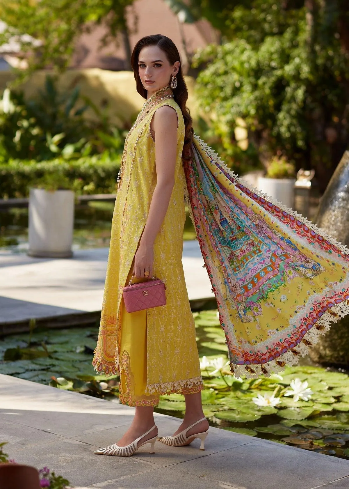Kanwal Malik Ariya Luxury Lawn 26 Yellow Cambric – view 2 – Poshaq