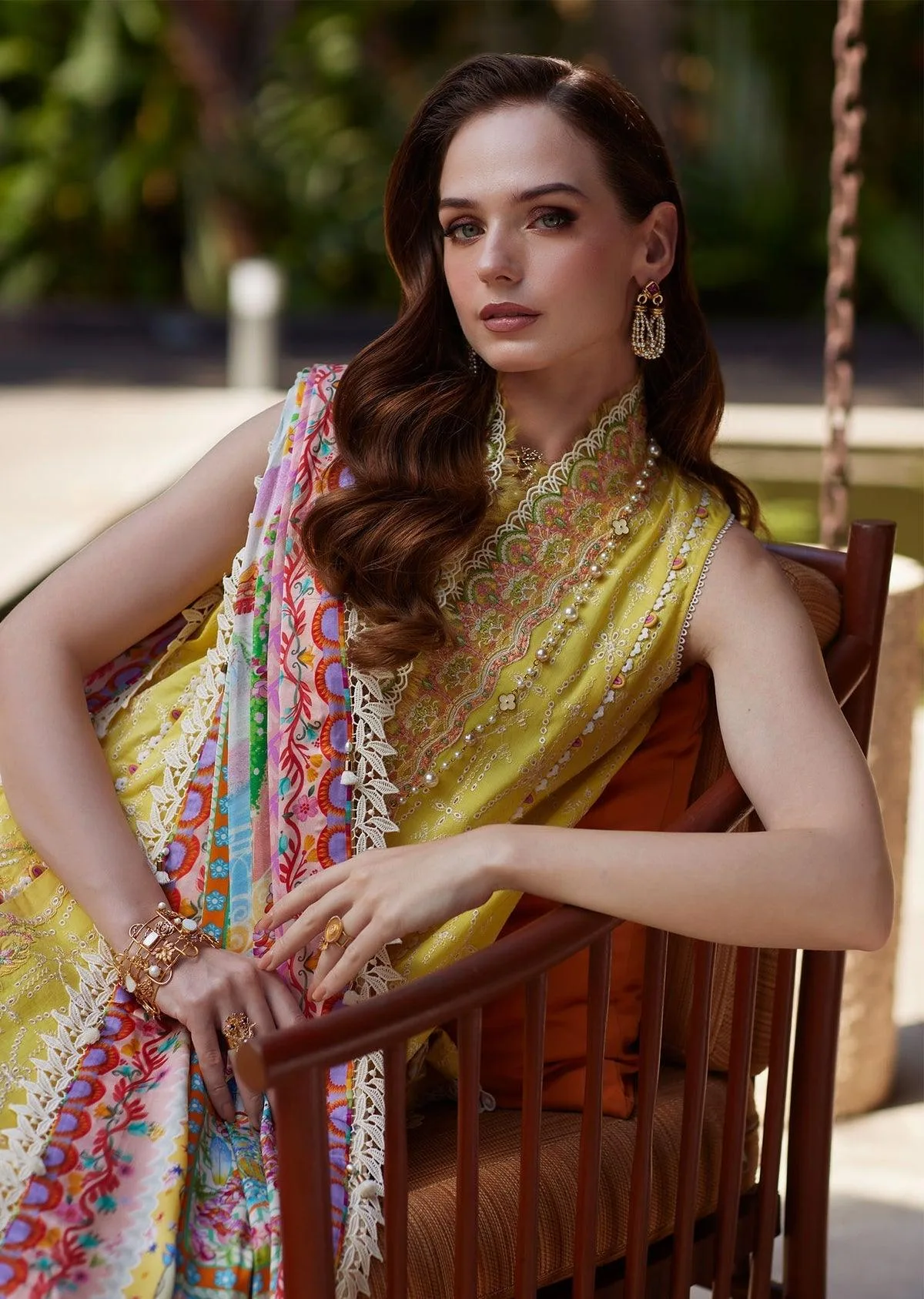 Kanwal Malik Ariya Luxury Lawn 26 Yellow Cambric – view 4 – Poshaq
