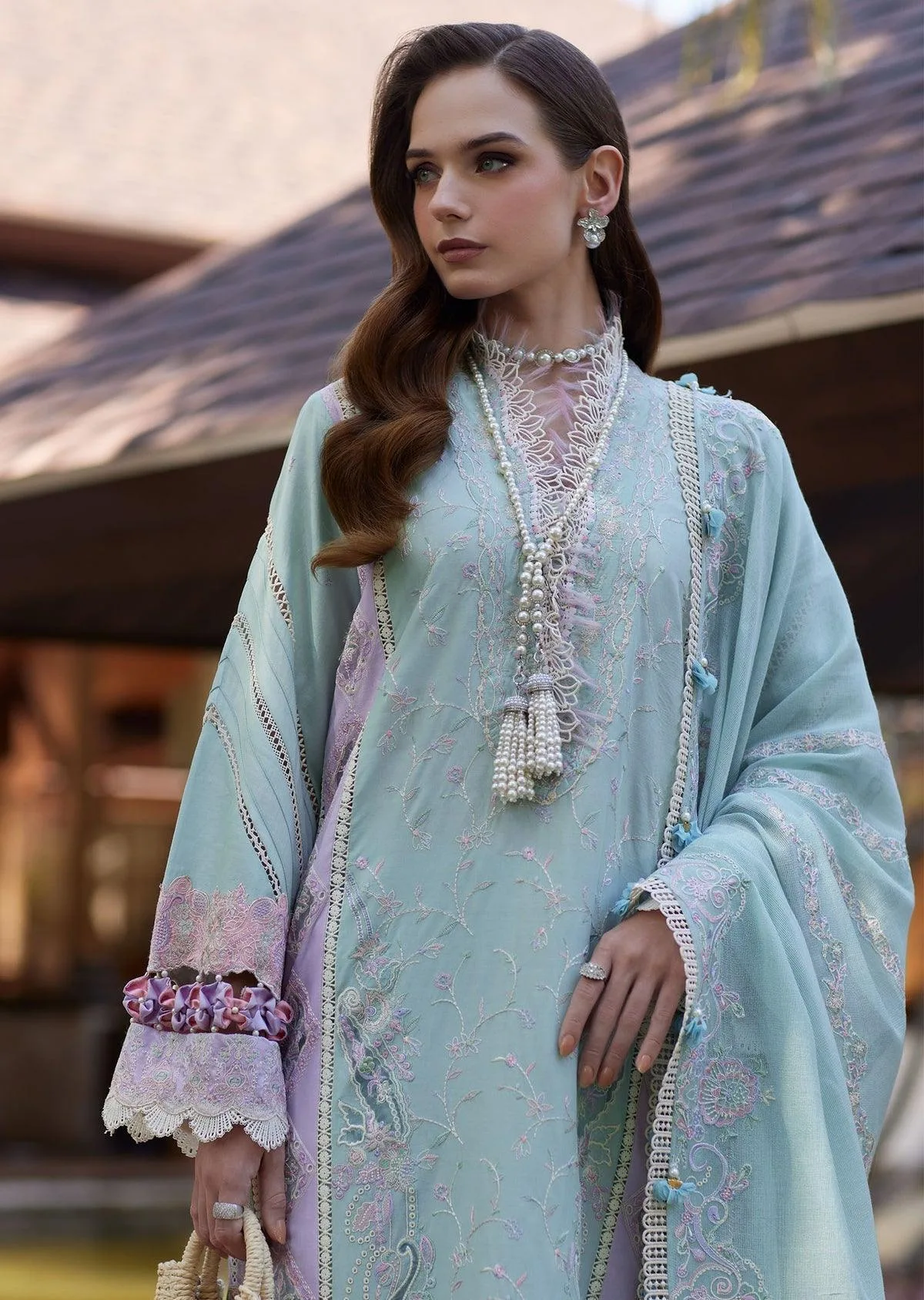 Kanwal Malik Ariya Luxury Lawn 26 Lilac Cambric – view 3 – Poshaq