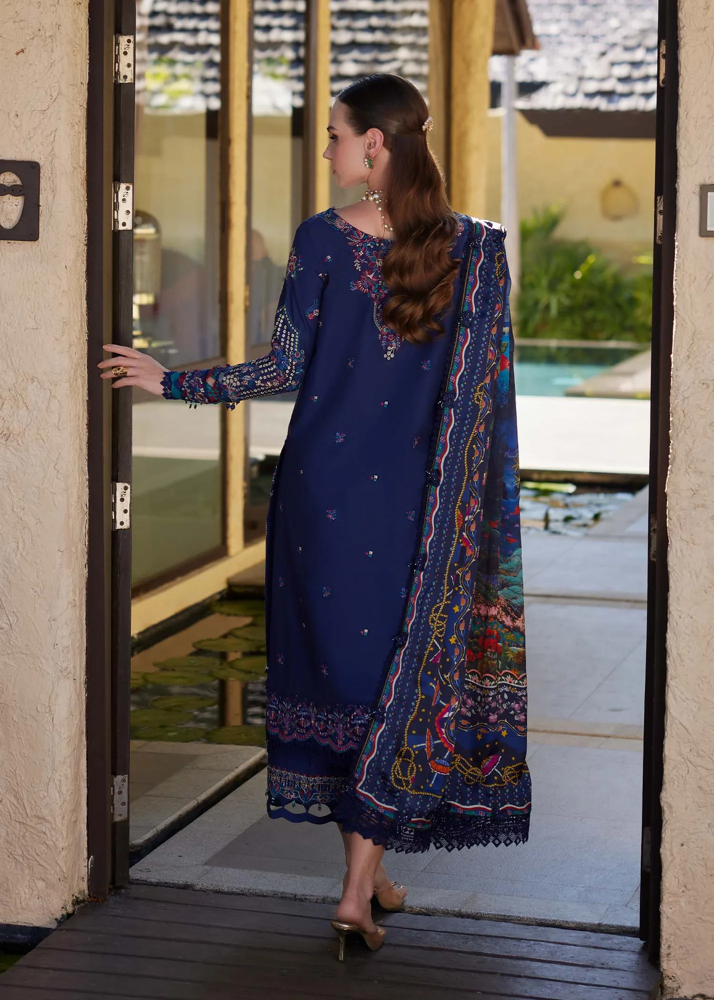 Kanwal Malik Ariya Luxury Lawn 26 Blue Cambric – view 2 – Poshaq