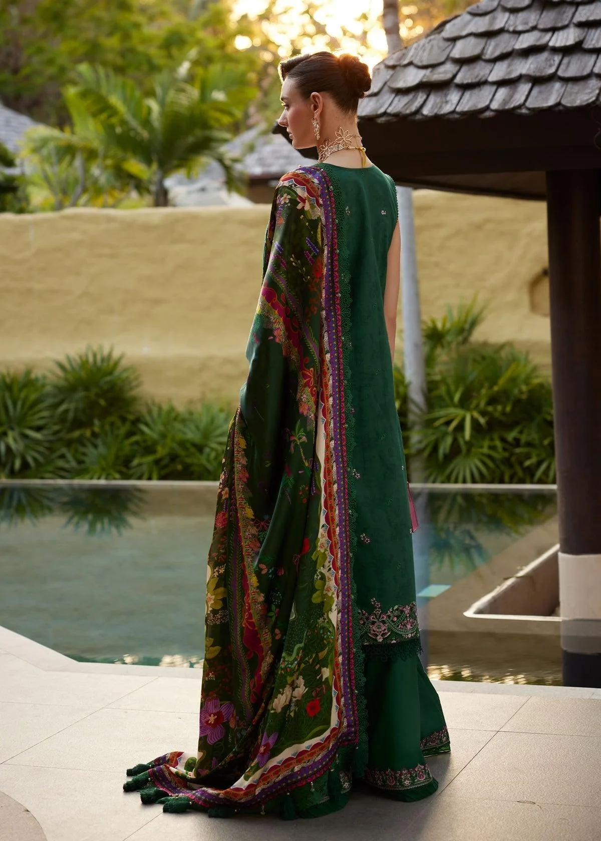 Kanwal Malik Ariya Luxury Lawn 26 Magenta Silk – view 2 – Poshaq