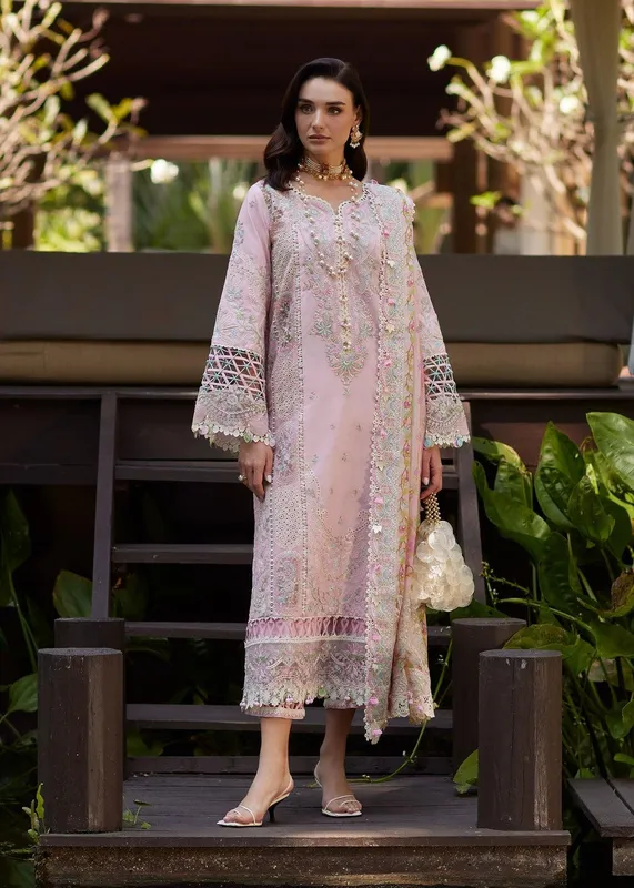 Kanwal Malik Ariya Luxury Lawn 26 Pink Cotton – view 1 – Poshaq