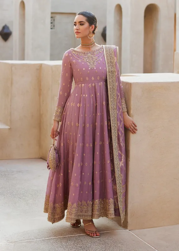 Kanwal Malik Laira Formals Lilac Raw Silk – view 1 – Poshaq