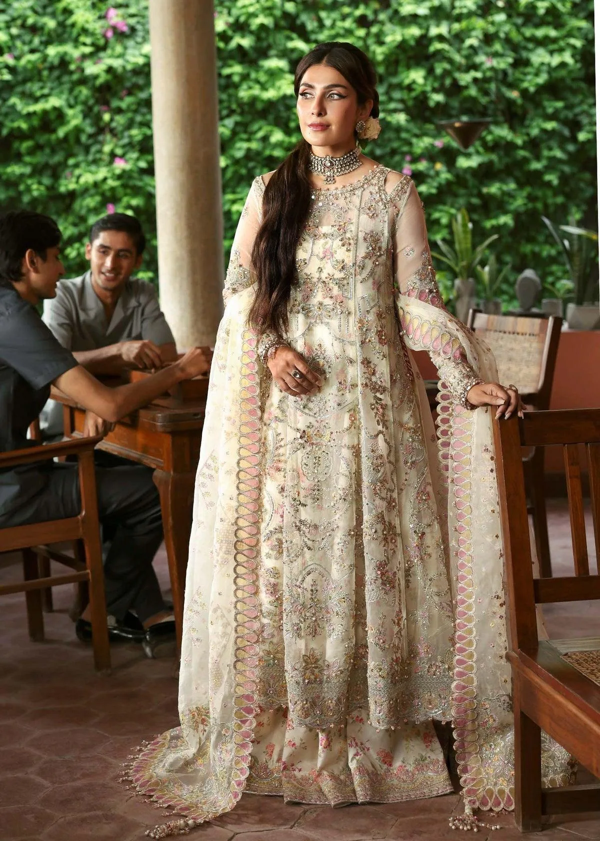 Kanwal Malik Maahi Festive 25 Ivory Organza – view 1 – Poshaq