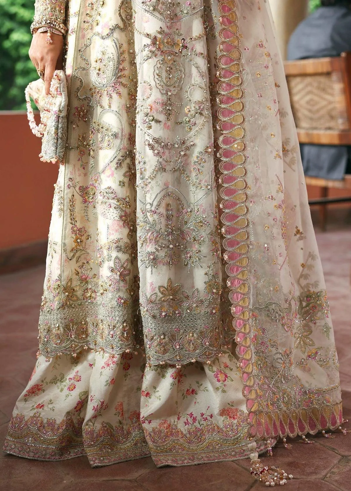 Kanwal Malik Maahi Festive 25 Ivory Organza – view 3 – Poshaq