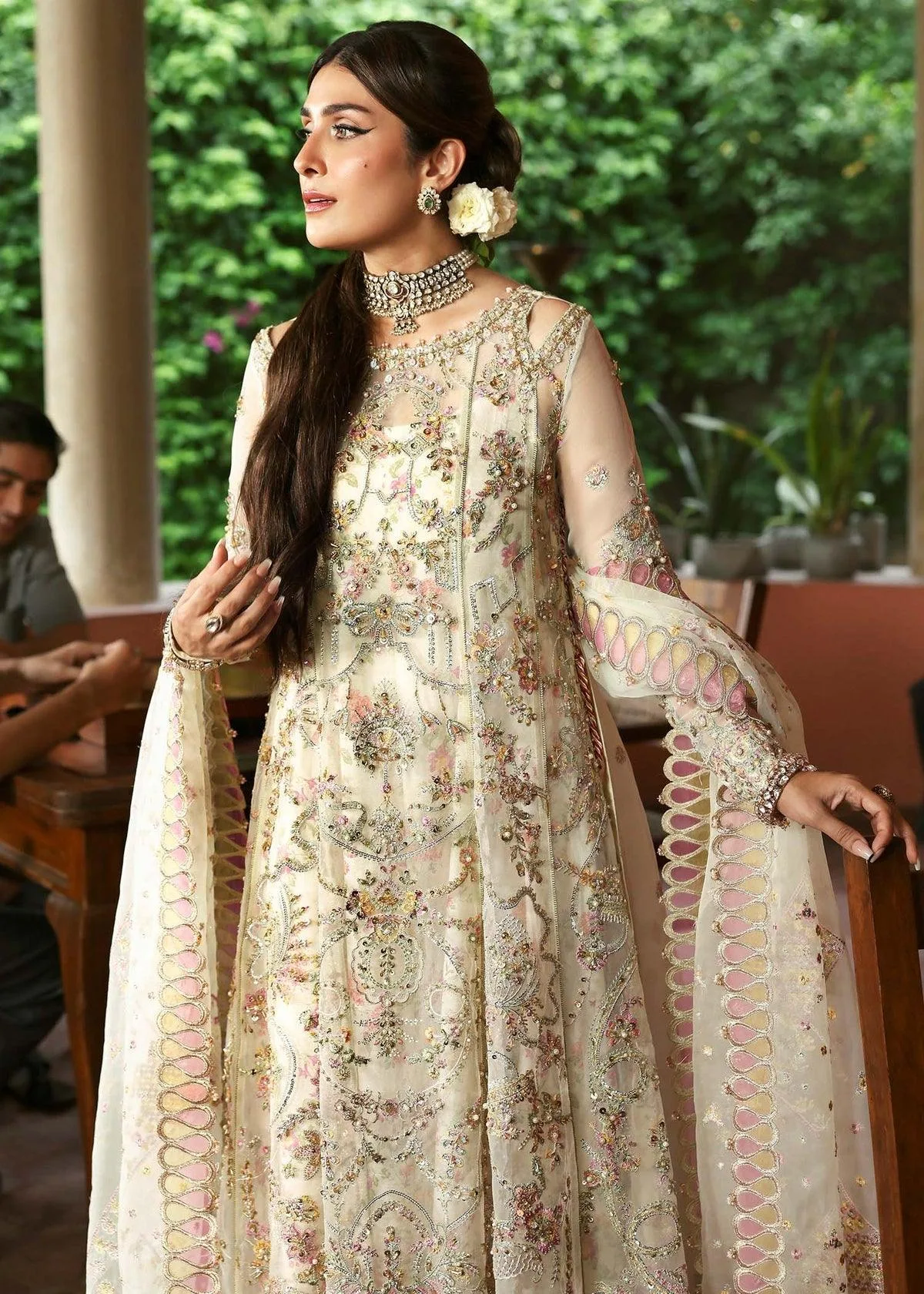 Kanwal Malik Maahi Festive 25 Ivory Organza – view 4 – Poshaq