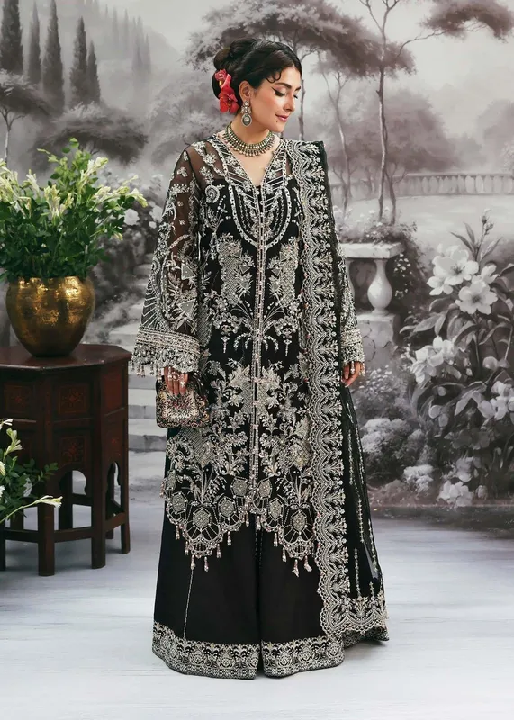 Kanwal Malik Maahi Festive 25 Silver Organza – view 1 – Poshaq