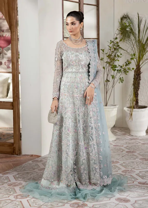 Kanwal Malik Mirha Eid Luxury Pret 25 Blue Net – view 1 – Poshaq
