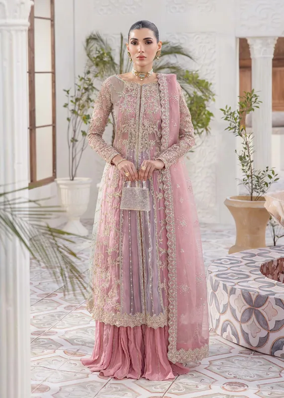 Kanwal Malik Mirha Eid Luxury Pret 25 Pink Organza – view 1 – Poshaq