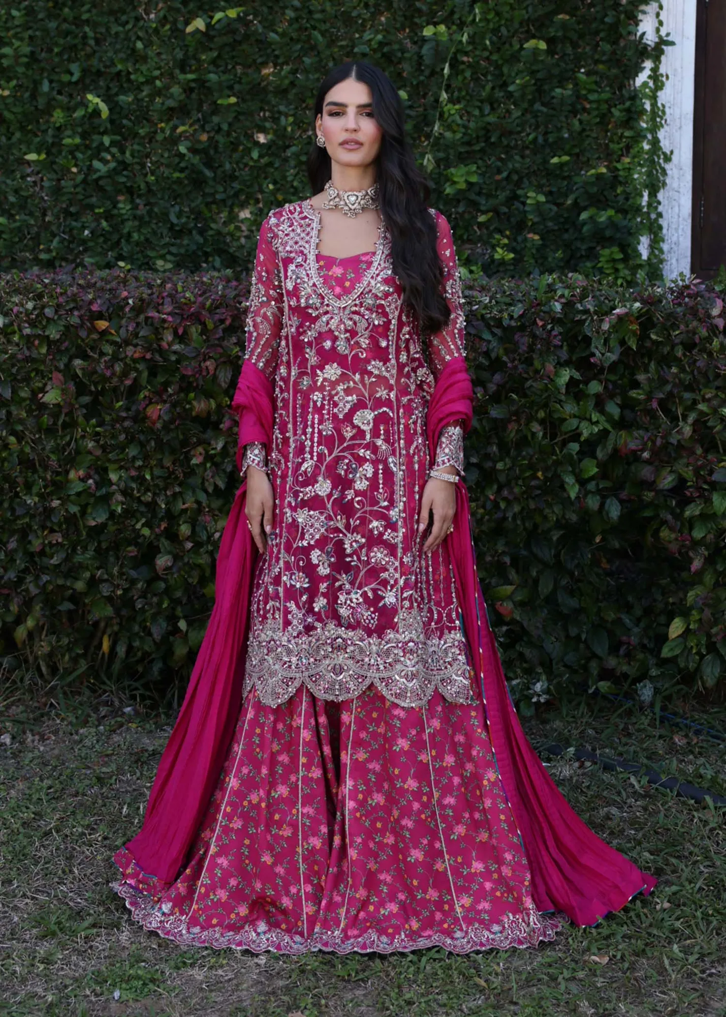 Kanwal Malik Mirha Luxury Pret 26 Pink Cotton – view 1 – Poshaq