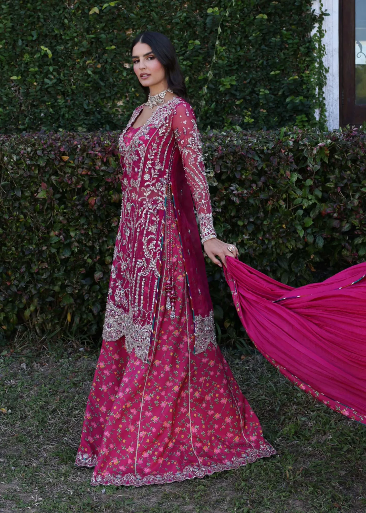 Kanwal Malik Mirha Luxury Pret 26 Pink Cotton – view 2 – Poshaq