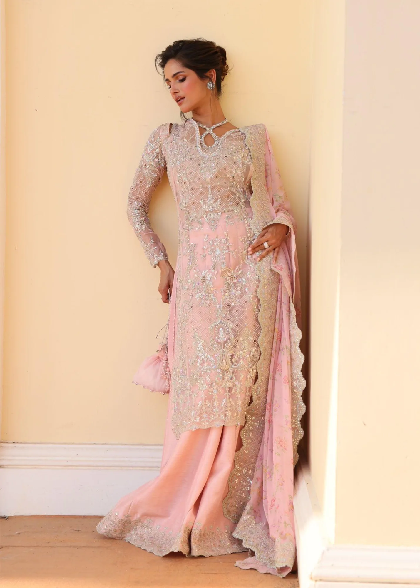 Kanwal Malik Mirha Luxury Pret 26 Gold – view 6 – Poshaq