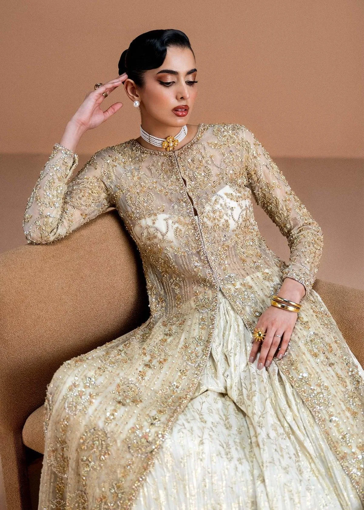 Kanwal Malik Nysa Luxury Pret 25 White Organza – view 6 – Poshaq