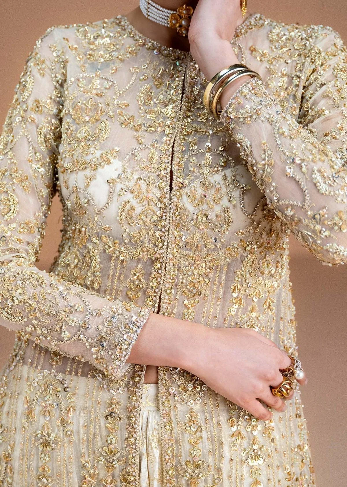 Kanwal Malik Nysa Luxury Pret 25 White Organza – view 7 – Poshaq