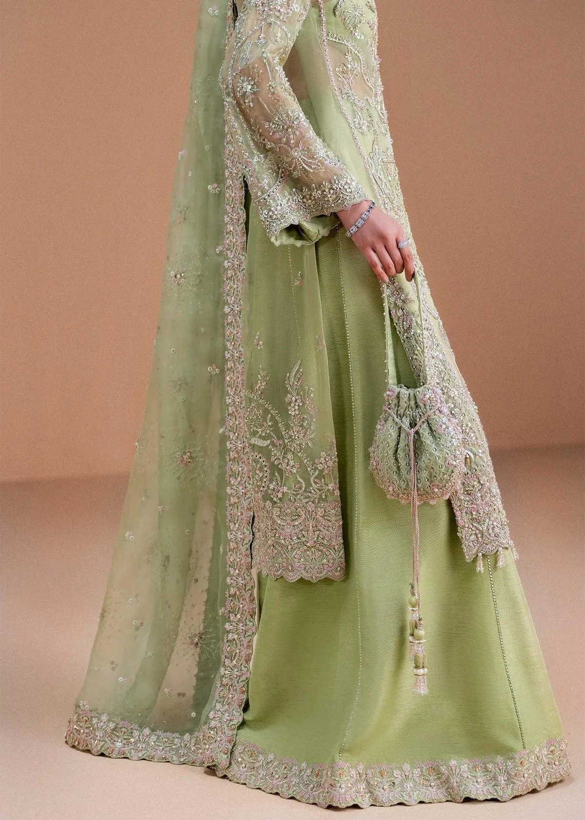 Kanwal Malik Nysa Luxury Pret 25 Green Organza – view 4 – Poshaq