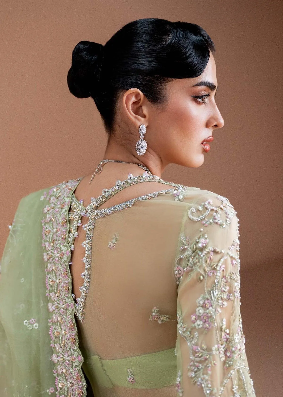 Kanwal Malik Nysa Luxury Pret 25 Green Organza – view 8 – Poshaq