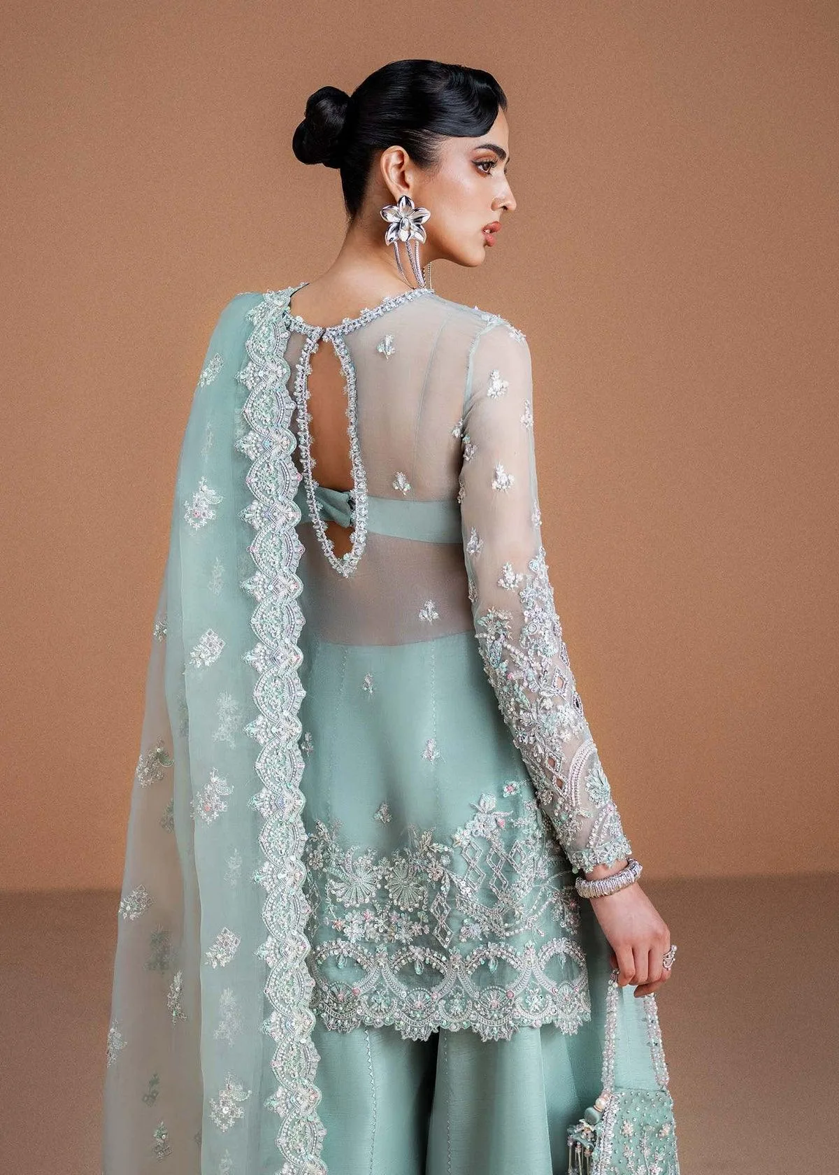 Kanwal Malik Nysa Luxury Pret 25 Blue – view 2 – Poshaq