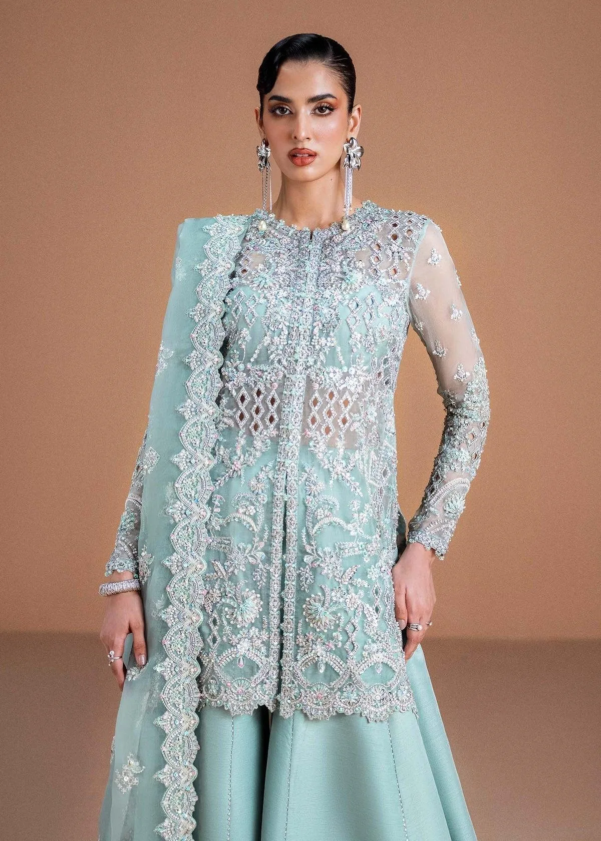 Kanwal Malik Nysa Luxury Pret 25 Blue – view 3 – Poshaq