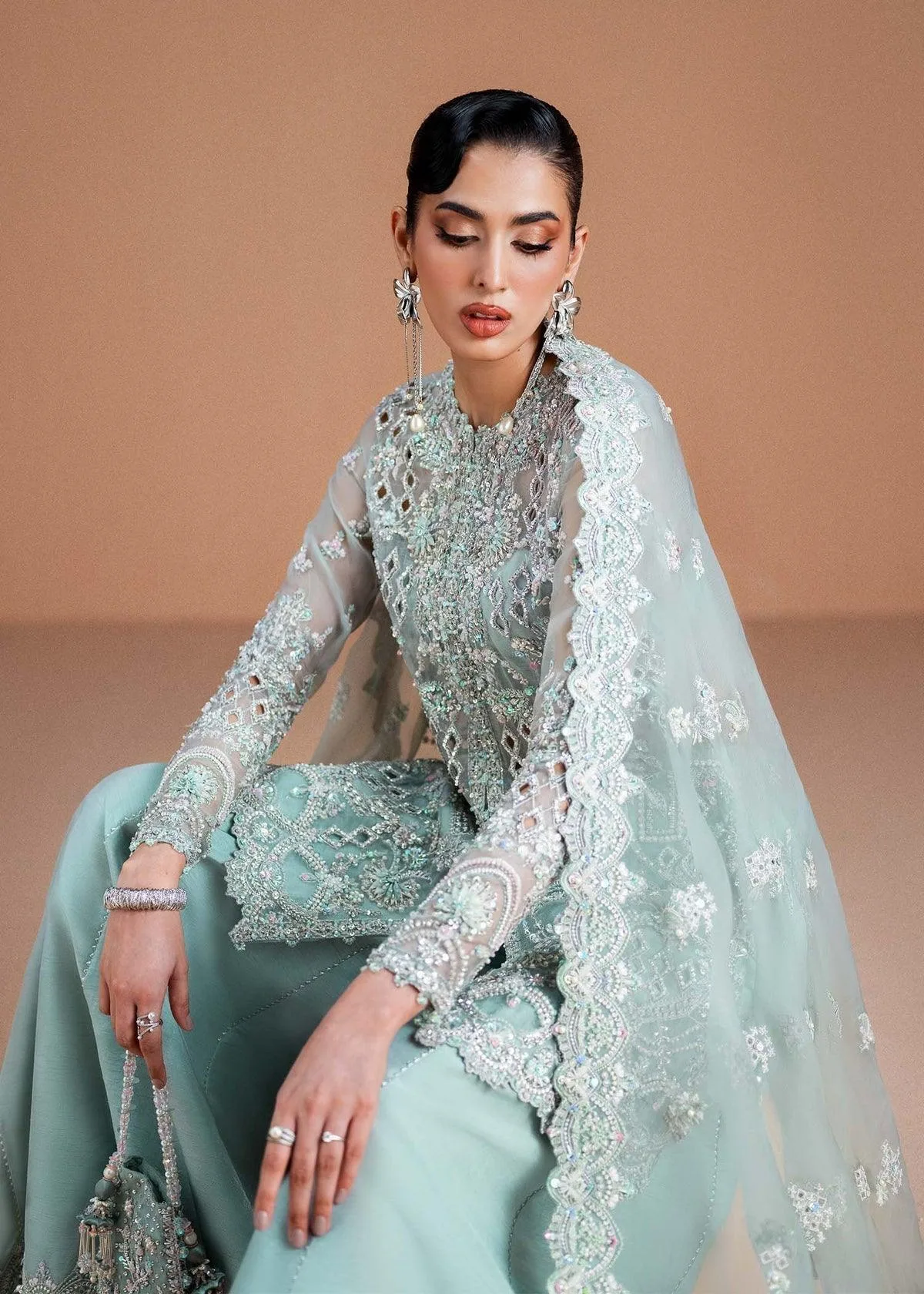 Kanwal Malik Nysa Luxury Pret 25 Blue – view 7 – Poshaq