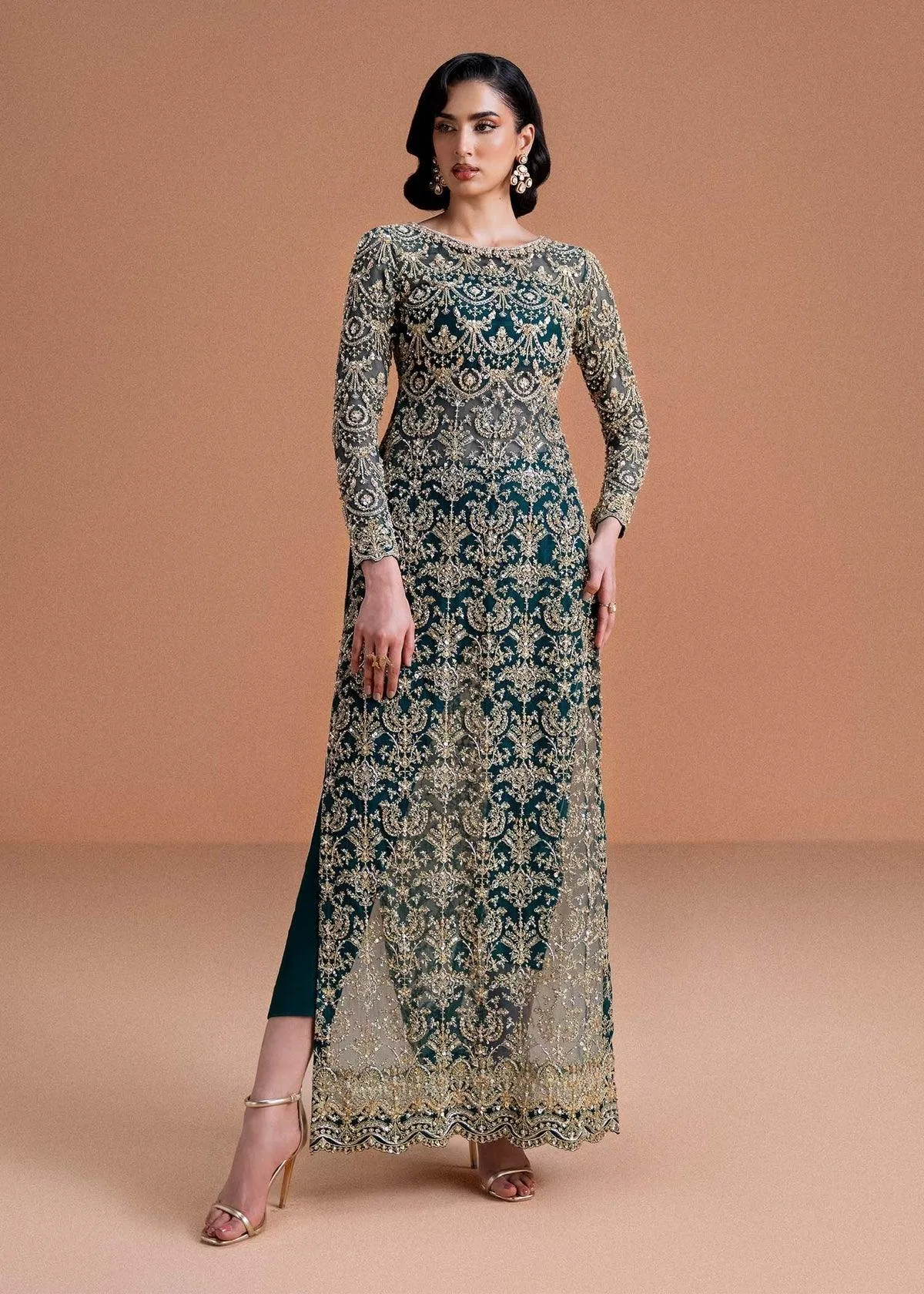 Kanwal Malik Nysa Luxury Pret 25 Green Organza – view 1 – Poshaq
