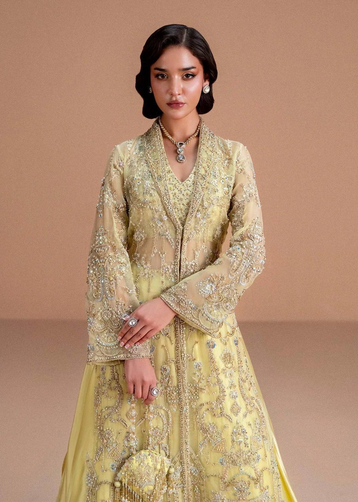 Kanwal Malik Nysa Luxury Pret 25 Yellow Organza – view 3 – Poshaq