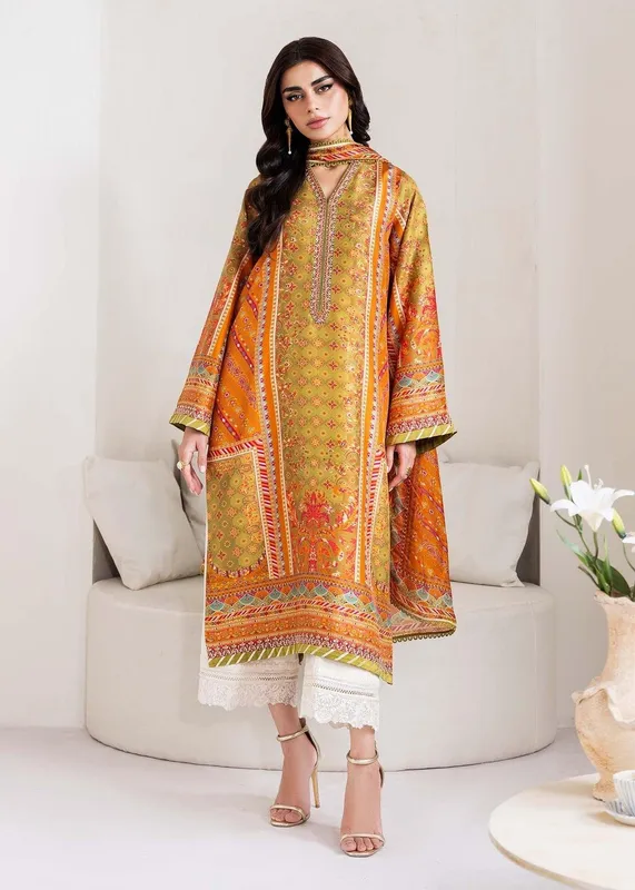 Kanwal Malik Rosalia Silk Eid 25 Orange Silk – view 1 – Poshaq