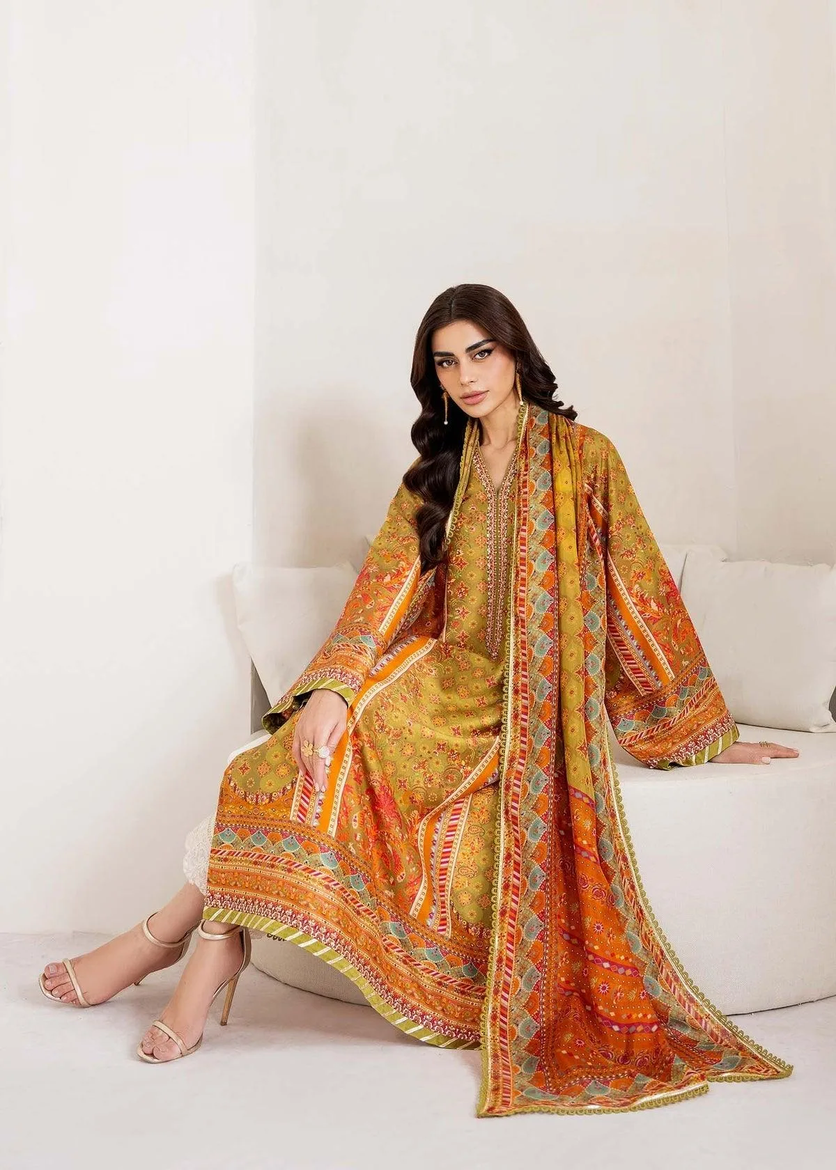 Kanwal Malik Rosalia Silk Eid 25 Orange Silk – view 6 – Poshaq