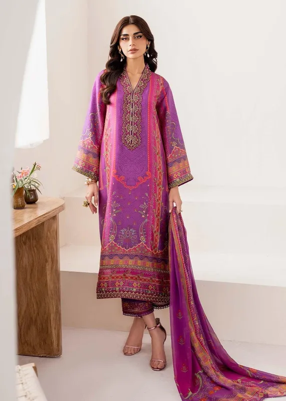 Kanwal Malik Rosalia Silk Eid 25 Raw Silk – view 1 – Poshaq