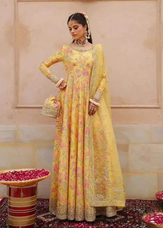 Kanwal Malik Saheli Luxury Pret 24 Yellow – view 1 – Poshaq