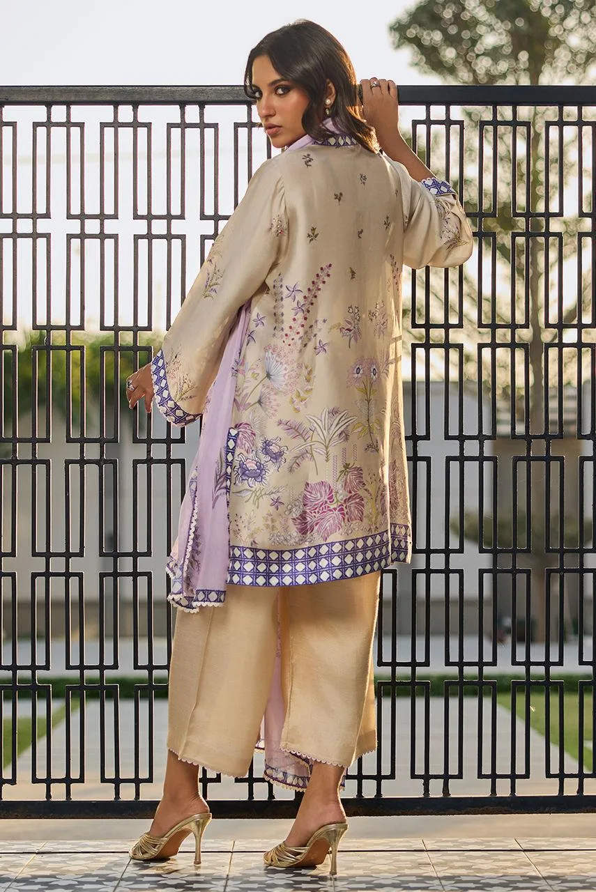 Deepak Perwani Eid Edit Lilac Silk – view 2 – Poshaq