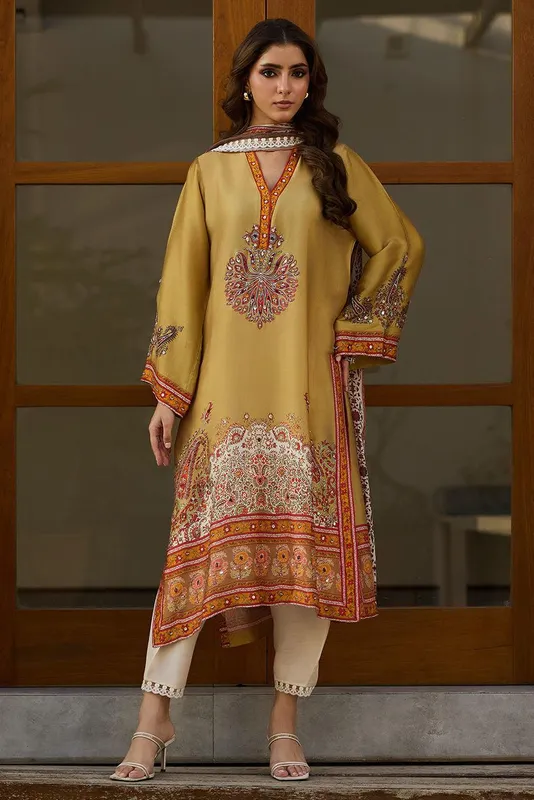 Deepak Perwani Eid Edit Silk – view 1 – Poshaq
