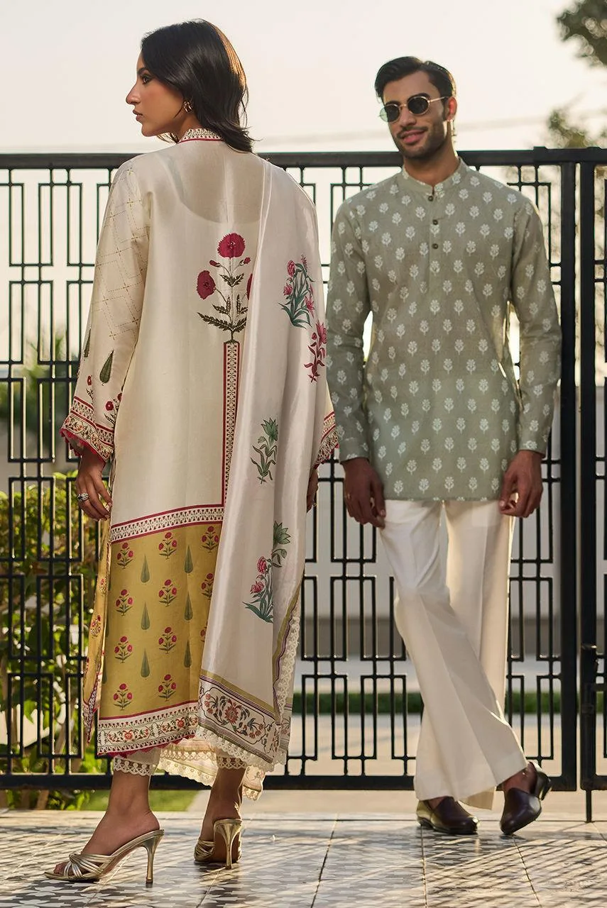 Deepak Perwani Eid Edit Silk – view 2 – Poshaq