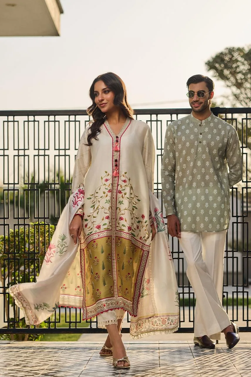 Deepak Perwani Eid Edit Silk – view 4 – Poshaq