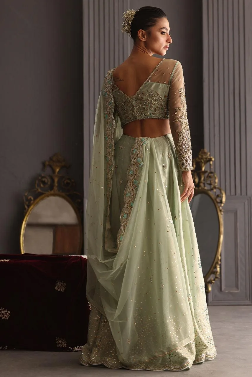 Deepak Perwani Diya Wedding Edit Gold – view 2 – Poshaq