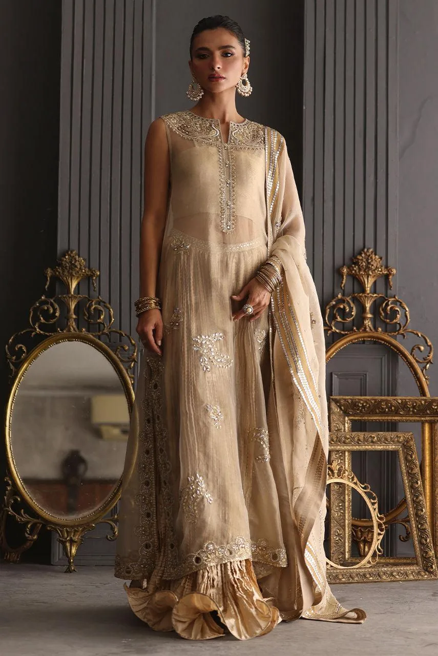 Deepak Perwani Diya Wedding Edit Gold Tissue – view 1 – Poshaq