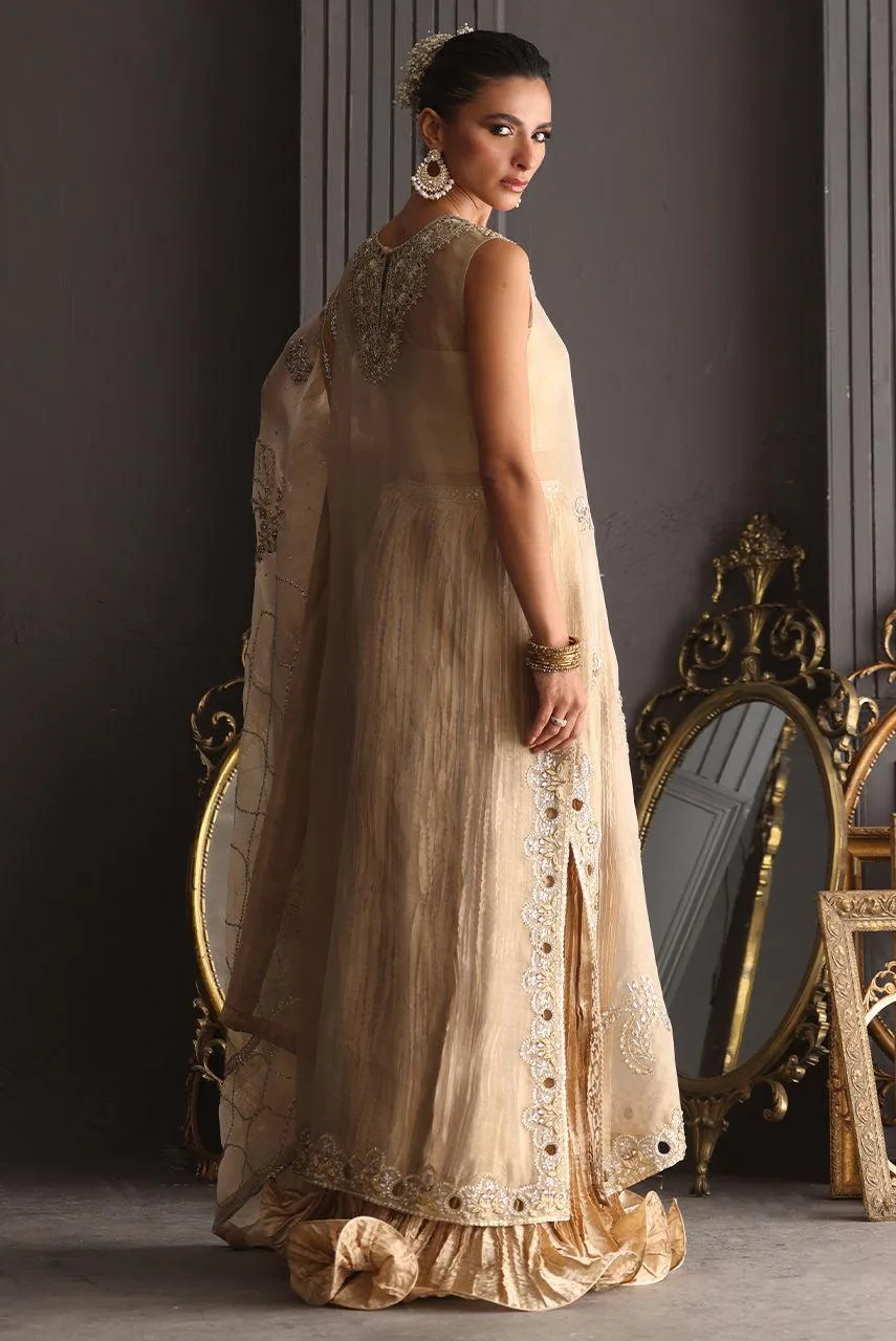 Deepak Perwani Diya Wedding Edit Gold Tissue – view 2 – Poshaq